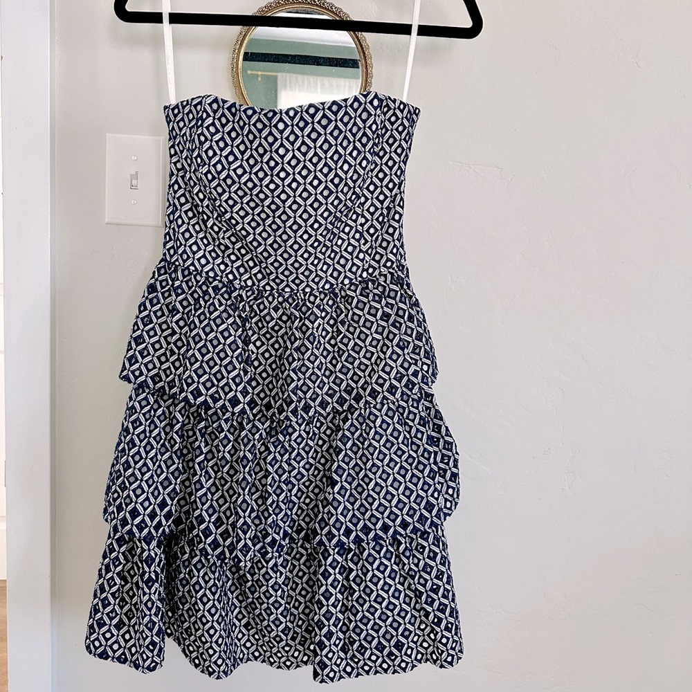 White House Black Market Strapless Tiered Dress